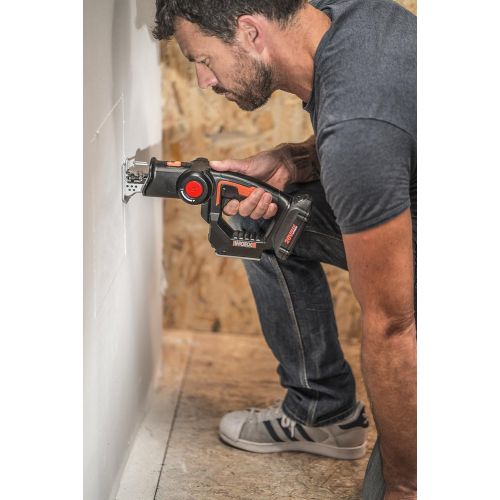  Worx WORX WX550L 20V AXIS 2-in-1 Reciprocating Saw and Jigsaw with Orbital Mode, Variable Speed and Tool-Free Blade Change