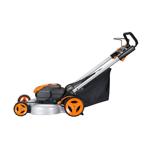  WORX WG774 Intellicut 56V Cordless 20 Lawn Mower with Mulching Capabilities, Orange and Black