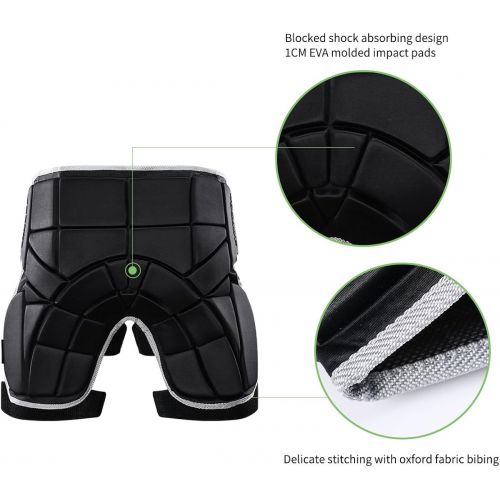  WOSAWE Youth 3D Outdoor Sports Skateboarding Hip Pad Removable Skate Protective Padded Shorts