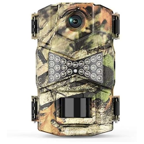  [아마존베스트]WOSODA Trail Camera, Waterproof 16MP 1080P Hunting Game Camera, Wildlife Camera with IR LEDs Night Vision, for Home Security Wildlife Monitoring Hunting