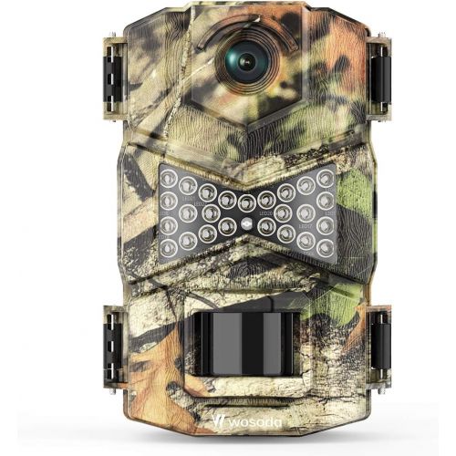  [아마존베스트]WOSODA Trail Camera, Waterproof 16MP 1080P Hunting Game Camera, Wildlife Camera with IR LEDs Night Vision, for Home Security Wildlife Monitoring Hunting