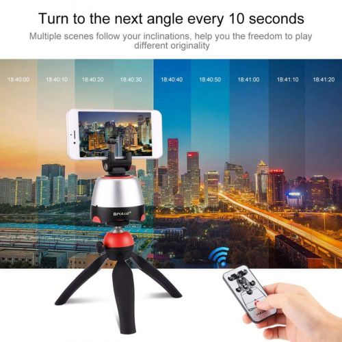  WOSOSYEYO PULUZ 360 Degree Rotating Camera Pan Mobile Phone Bluetooth Remote Control(Color:red)