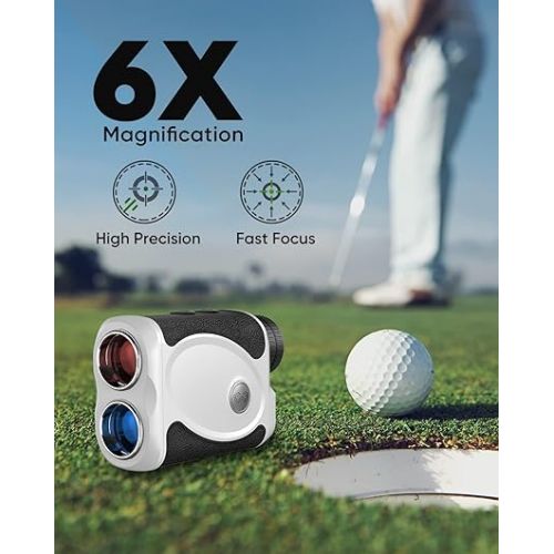  WOSPORTS Golf Rangefinder, 800 Yards Laser Range Finder, High-Precision Flag Lock with Pulse Vibration, Tournament Legal Rangefinder for Golfing and Hunting, Battery Included