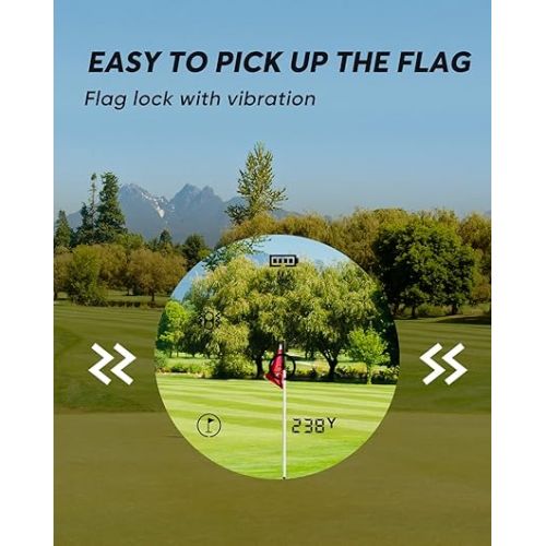  WOSPORTS Golf Rangefinder, 800 Yards Laser Range Finder, High-Precision Flag Lock with Pulse Vibration, Tournament Legal Rangefinder for Golfing and Hunting, Battery Included