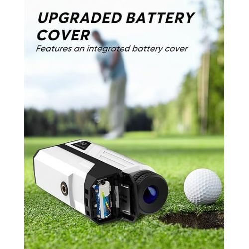  Wosports Golf Rangefinder, 800 Yards Laser Distance Finder with Slope, Flag-Lock with Vibration Distance/Speed/Angle Measurement, Upgraded Battery Cover
