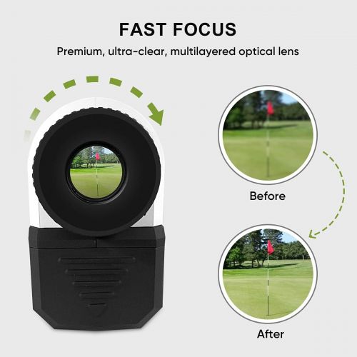  Wosports Golf Rangefinder, 650 Yards Laser Distance Finder with Slope, Flag-Lock with Vibration Distance/Speed/Angle Measurement, Upgraded Battery Cover