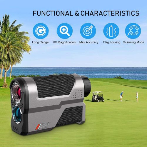  [아마존베스트]WOSPORTS Rechargeable Golf Rangefinder, 1200 Yards Laser Range Finder with Slope ON/Off Tech, Flag-Lock with Pulse Vibration, Angle, Height,Continuous Scan Measurement