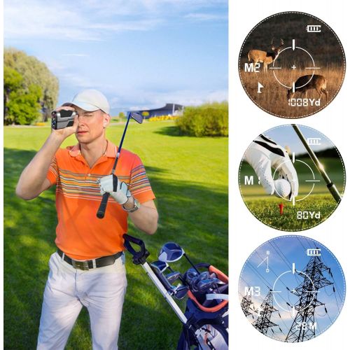  [아마존베스트]WOSPORTS Rechargeable Golf Rangefinder, 1200 Yards Laser Range Finder with Slope ON/Off Tech, Flag-Lock with Pulse Vibration, Angle, Height,Continuous Scan Measurement