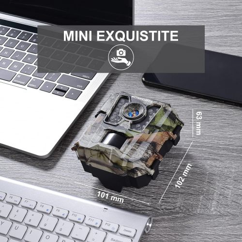  [아마존베스트]Wosports Mini Trail Camera 1080P HD Wildlife Scouting Hunting Camera with IR Night Vision Waterproof Video Cam LY121