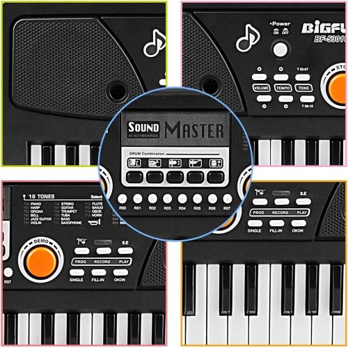  [아마존베스트]WOSTOO Piano Keyboard 49 Key, Portable Electronic Kids Keyboard Piano Educational Toy, Digital Music Piano Keyboard with Microphone for Kids Girls Boys