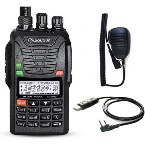  [아마존베스트]-Service-Informationen WOUXUN KG-UV6D 4m/2m 66-88/136-174MHz Dualband Amateurfunk PMR-Handfunkgerat (mit USB Programmier-Kabel und Mikrofon)