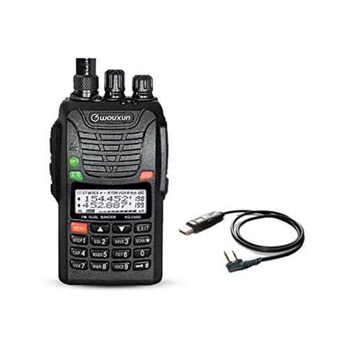  [아마존베스트]-Service-Informationen WOUXUN KG-UV6D 4m/2m 66-88/136-174MHz Tragbares BOS Tonruf-I Amateurfunk Dualband PMR-Handfunkgerat Mit USB Programmier-Kabel Datenkabel