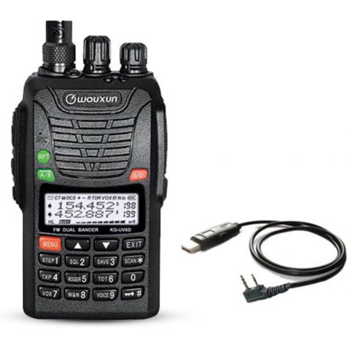  [아마존베스트]-Service-Informationen WOUXUN KG-UV6D 4m/2m 66-88/136-174MHz Tragbares BOS Tonruf-I Amateurfunk Dualband PMR-Handfunkgerat Mit USB Programmier-Kabel Datenkabel