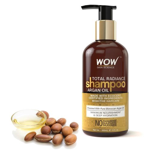  WOW Skin Science WOW Argan Oil Total Radiance Shampoo + WOW Hair Conditioner Set (10fl.oz each) - No Sulfates, Parabens or Silicones (1 Pack Combo)