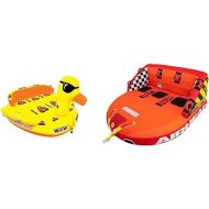 WOW Sports - Big Ducky Towable Deck Tube for Boating - 1-3 Person 510 lbs Capacity - Inflatable Boat Tube for Water Sports - Youth & Adults