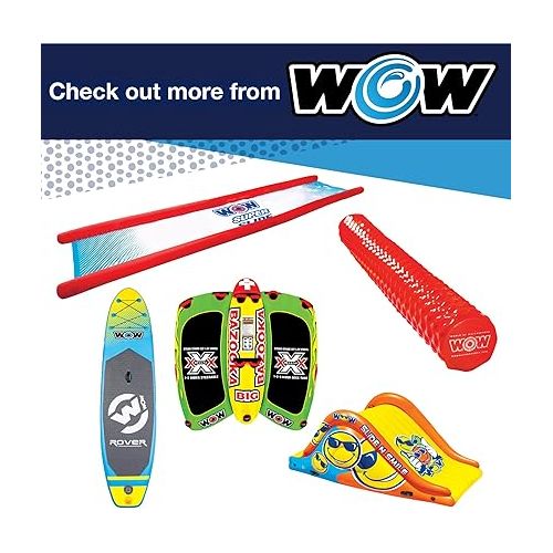  WOW Sports - Max Inflatable Towable Deck Tube - Boating Accessory - Fits Kids & Adults - Up to 3 Riders