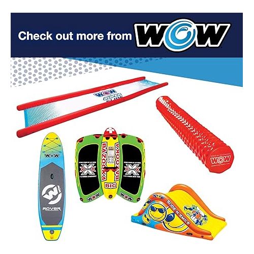  WOW Sports Wake Walker Towable Inflatable Tube for Boating - 2 Person Towable - Durable Tubes for Boating