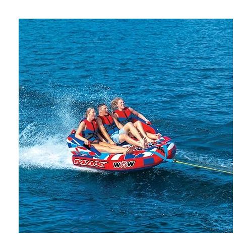  WOW Sports 1-3 Person Max Towable with Secure Deck Seating - Americana