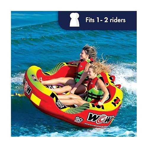  WOW Watersports Go Bot Towable, Front and Back Tow Points, Towable Water Tube