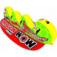 WOW Sports Dragon Boat Cockpit 1 2 or 3 Person Inflatable Towable Cockpit Tube for Boating, 13-1060