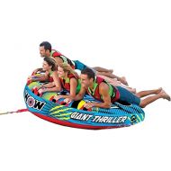 Wow Sports - Giant Thriller Towable Deck Tube for Boating - 1-4 Person 680 lbs Capacity - Inflatable Boat Tube for Water Sports - Youth & Adults