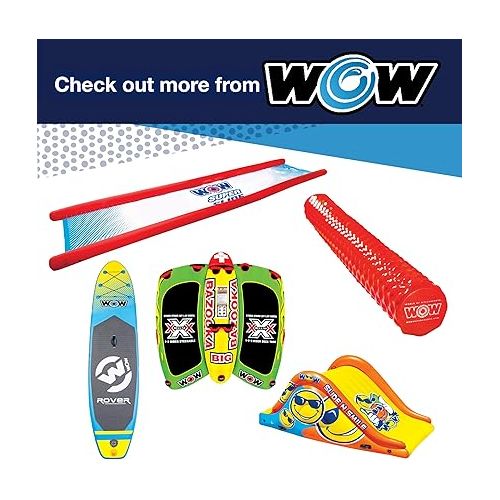  WOW Sports Big Shark Towable Tube for Boating - 1 to 2 Person Towable - Durable Tubes for Boating
