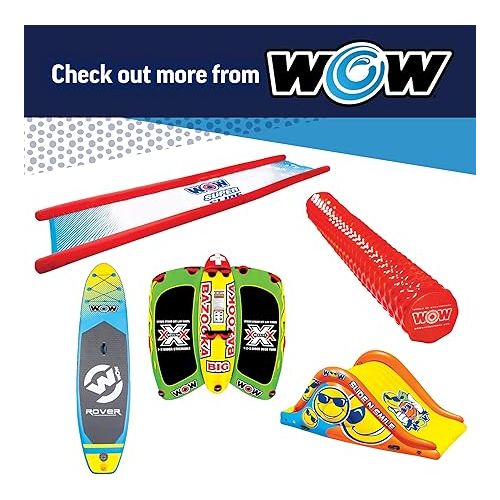  WOW Sports Speedzilla Towable Tube for Boating - 1 to 2 Person Towable - Durable Tubes for Boating