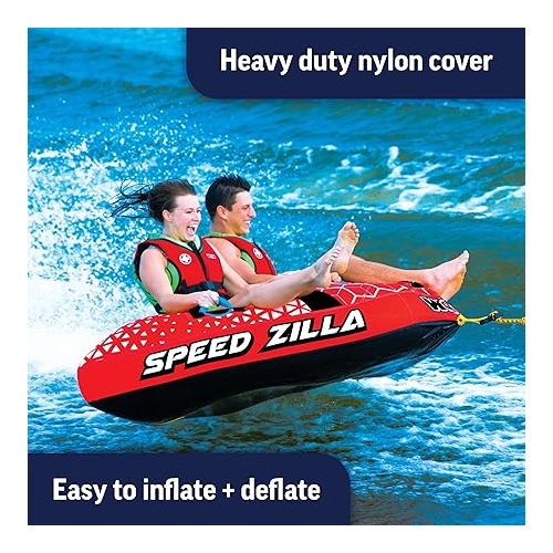  WOW Sports Speedzilla Towable Tube for Boating - 1 to 2 Person Towable - Durable Tubes for Boating