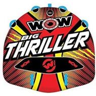 Wow World of Watersports Big Thriller Deck Tube, 1 to 2 Person Towable and Tow Rope Bundle