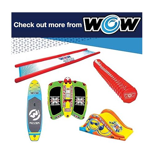  WOW Sports - Bingo Cockpit 4 Person Towable Tube for Boating - 680 lbs Capacity - Inflatable Boat Tube for Lake Sports - Heavy Duty Nylon Cover - Youth & Adults