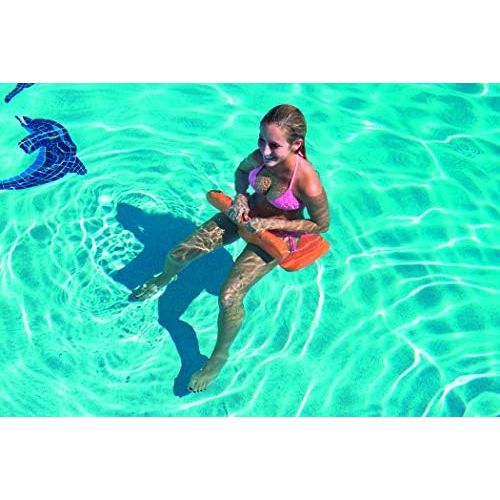  WOW Sports WOW World of Watersports Beach Bronco 1 Person Floating Pool Seat Saddle Float, Orange, 14-2120