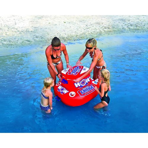  WOW Sports WOW World of Watersports Inflatable Heavy Duty 30 Quart - 30 Can capacity Floating Coolers with Cup Holders and Zippered Lids