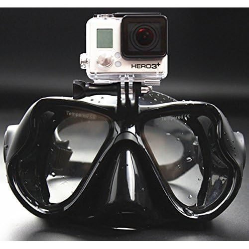  WOWDECOR Tauchmaske fuer Gopro Kamera Erwachsene Kinder mit Kurzsichtigkeit Kurzsichtig, Schnorchelmaske Taucherbrille Dioptrin Dioptrien Korrektur - Alles schwarz