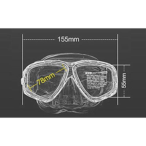  WOWDECOR Tauchmaske fuer Erwachsene und Kinder mit Kurzsichtigkeit Kurzsichtig, Schnorchelmaske Taucherbrille Dioptrin Dioptrien Korrektur, Voellig transparent