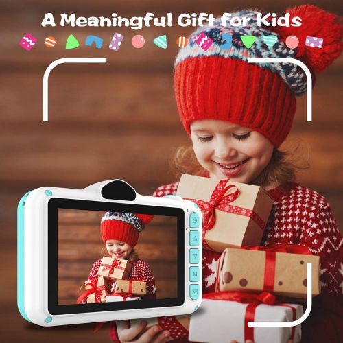  [아마존베스트]WOWGO Kids Digital Camera - 12MP Childrens Selfie Camera with 3.5 Inches Large Screen for Boys and Girls,1080P Rechargeable Electronic Camera with 32GB TF Card