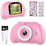 [아마존베스트]WOWGO Digital Camera for Kids, 1080P Rechargeable Electronic Children Camera Birthday Toy Gift with 32GB TF Card for Toddler and Age 3 to 12 Years Boys and Girls (Pink)