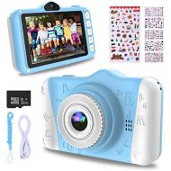 [아마존베스트]WOWGO Kids Digital Camera - 12MP Childrens Camera with Large Screen for Boys and Girls, 1080P Rechargeable Electronic Camera with 32GB TF Card