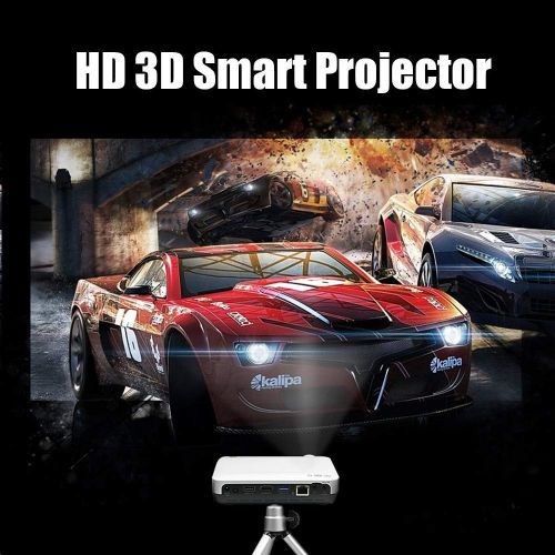  [아마존 핫딜]  [아마존핫딜]WOWOTO H10 Mini Beamer Videoprojektor Android 6.0 Intelligenter 3D DLP-Projektor 4500 Lumen Unterstuetzung 4K 1080P mit 2 GB RAM / 16 GB ROM HDMI WiFi Bluetooth mit tragbarem Tragek