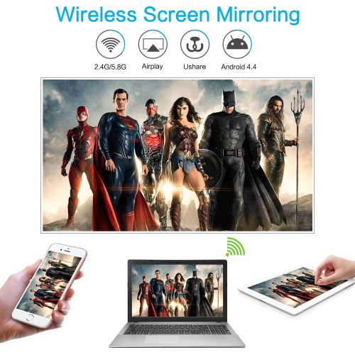  WOWOTO CAN Projector 3500 Lumens 3D DLP Support Full HD 1080P 300in with WiFi Bluetooth AirPlay HDMI Android OS Mini Projector for Home and Office