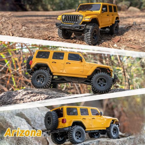  WOWRC 1/18 RC Crawler, Mini RC Rock Crawler for Adults, 2.4GHz 4WD RC Cars with Battery Charger (Arizona)