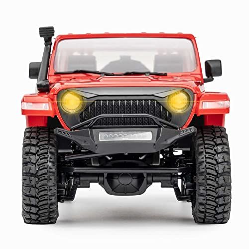  WOWRC x RocHobby RC Crawler,1/18 Scale RC Rock Crawler 4x4, RTR Off Road RC Truck Cars for Adults, Waterproof All Terrain RC Crawler Kit with Battery Charger, Fire Horse