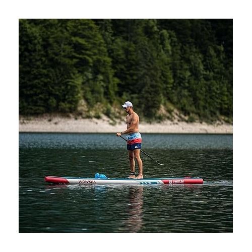  Swift S2 Inflatable Paddle Board, Exploring and Stable SUP Board, Sport & Racing Paddle Board with Action Camera Mount, Nice iSUP Board for Aquatic Exercise and Professional Paddlers (14')