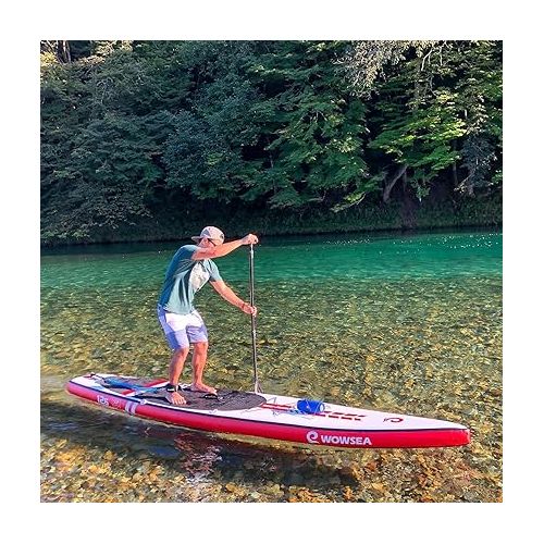  Inflatable Paddle Boards, Touring and Stable Paddleboard, Racing & Exploring Standup Board with Accessories Kit, Nice Choice for Aquatic Exercise and Professional Players