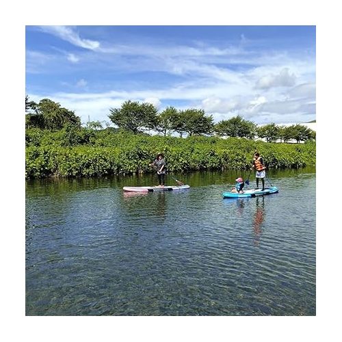  Premium Inflatable Paddle Boards, Exploring and Stable Yoga Paddle Board, Leisure & Fitness SUP Board with Accessories Kit, Nice Choice for Aquatic Teaching and Beginners