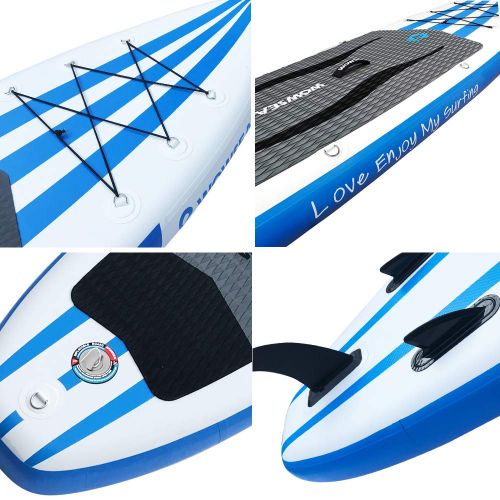  WOWSEA AN14/15 Surfboard aufblasbar Paddle Paddle Board, aufblasbar mit-Groesse 305/335 x 81 x 15 cm