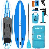 WOWSEA Inflatable Stand Up Paddle Board - iSUP Package Includes Adjustable Paddle Travel Backpack Coil Leash for Youth and Adult