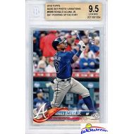 RONALD ACUNA 2018 Topps #698B Ronald Acuna ROOKIE VARIATION Graded BGS 9.5 GEM MINT! Awesome SUPER HIGH GRADE Rookie of Atlanta Braves Young Superstar Slugger! WOWZZER!