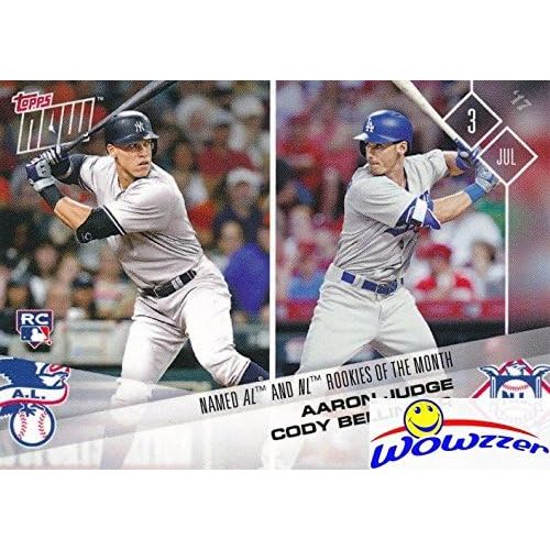  WOWZZer Aaron Judge & Cody Bellinger 2017 Topps Now #321 June DUAL ROOKIE Of the Month Card in MINT Condition! Shipped in Ultra Pro Top loader to Protect it! Awesome Rookie Card of HR Slug