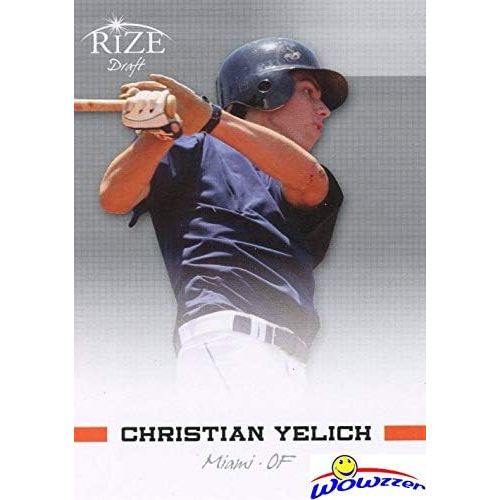  WOWZZer Christian Yelich 2012 Leaf Rize Draft EXCLUSIVE ROOKIE Card in MINT Condition! Shipped in Ultra Pro Toploader to Protect it! Awesome Rookie Card of Milwaukee Brewers MVP Home Run S