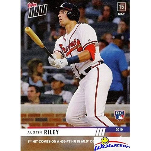  WOWZZer Austin Riley 2019 Topps Now #233 FIRST EVER PRINTED TOPPS ROOKIE Card in Mint Condition with RC Logo! Shipped in Ultra Pro Top loader! Awesome ROOKIE Card of Atlanta Braves Slugger